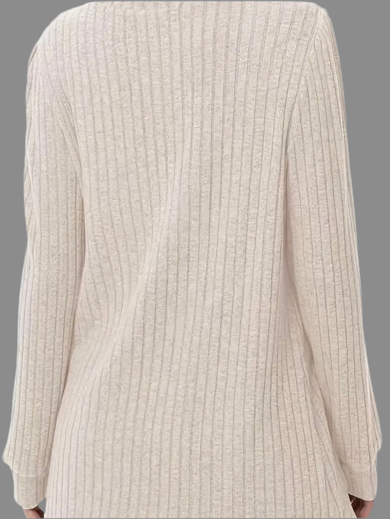 Langer bequemer Strickpullover für Damen
