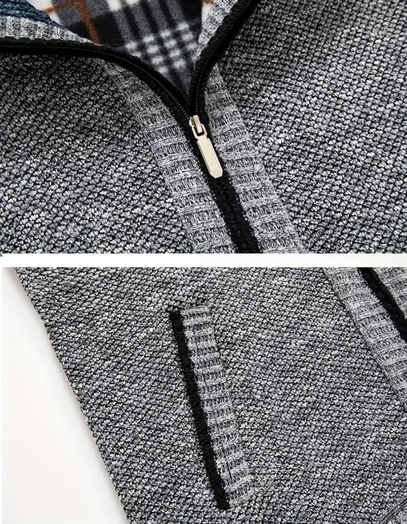 Elegante Strickjacke für Herren | Strickweste mit Zipper