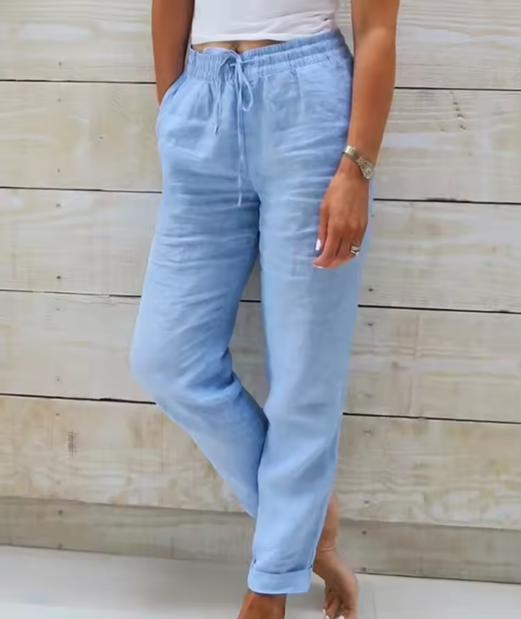 Leichte Hose mit elastischem Bund