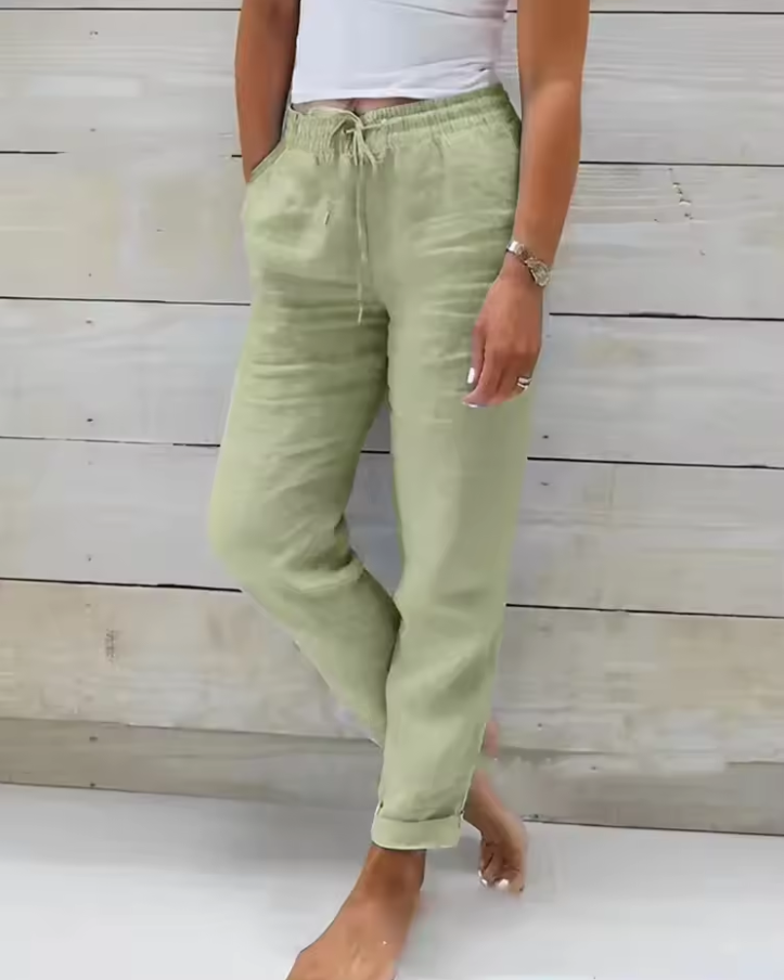 Leichte Hose mit elastischem Bund