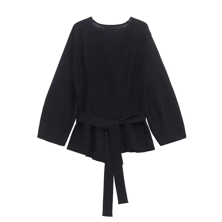 Wickeljacke mit Bindegürtel