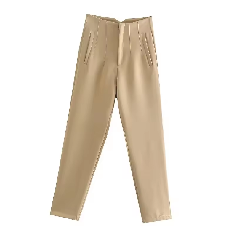 Hose mit hoher Taille und Bundfalten