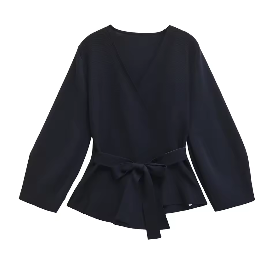 Wickeljacke mit Bindegürtel