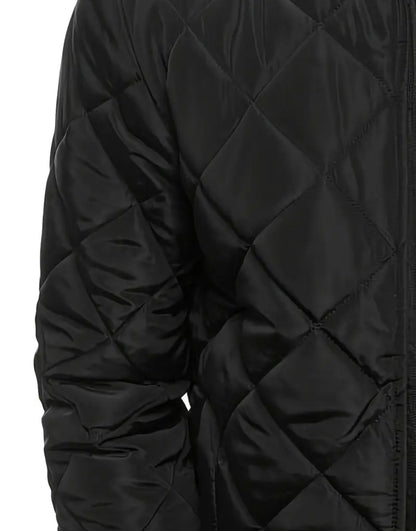 Gesteppte Jacke mit Reißverschluss und Rundhalskragen
