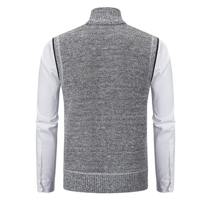 Elegante Strickjacke für Herren | Strickweste mit Zipper