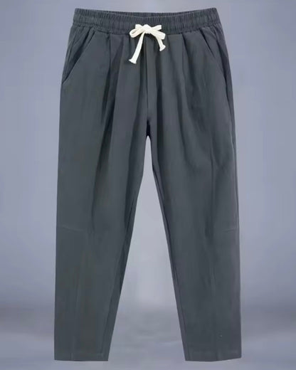 Locker geschnittene Hose für Herren aus Baumwolle