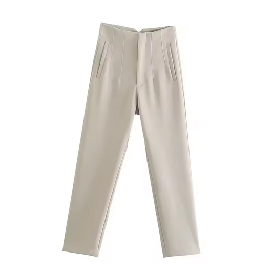 Hose mit hoher Taille und Bundfalten