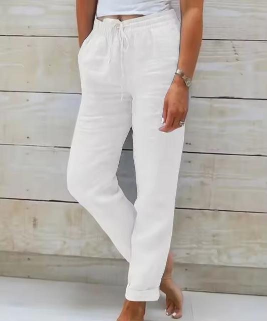 Leichte Hose mit elastischem Bund