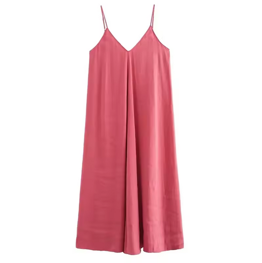 Trägerkleid mit V-Ausschnitt und weitem Schnitt