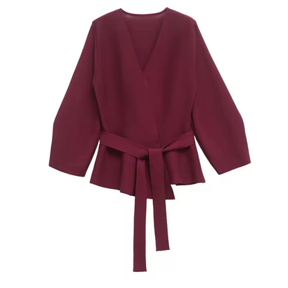 Wickeljacke mit Bindegürtel