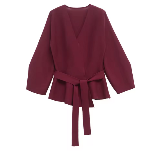 Wickeljacke mit Bindegürtel