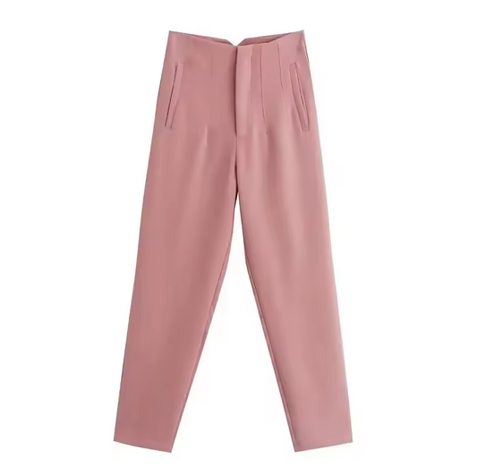 Hose mit hoher Taille und Bundfalten