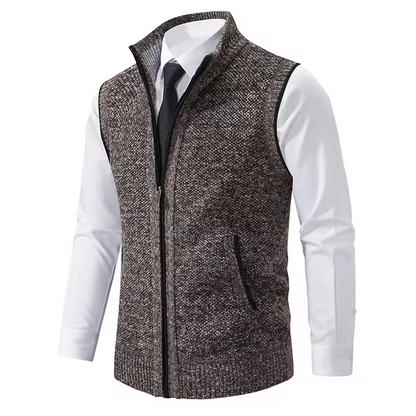 Elegante Strickjacke für Herren | Strickweste mit Zipper