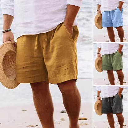 Kurze Hose mit Kordelzugbund und Taschen