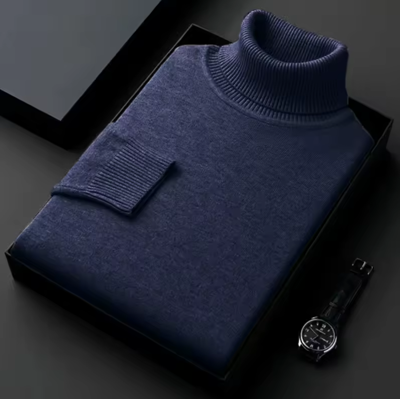 Eleganter Rollkragenpullover für Herren