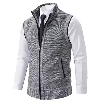 Elegante Strickjacke für Herren | Strickweste mit Zipper